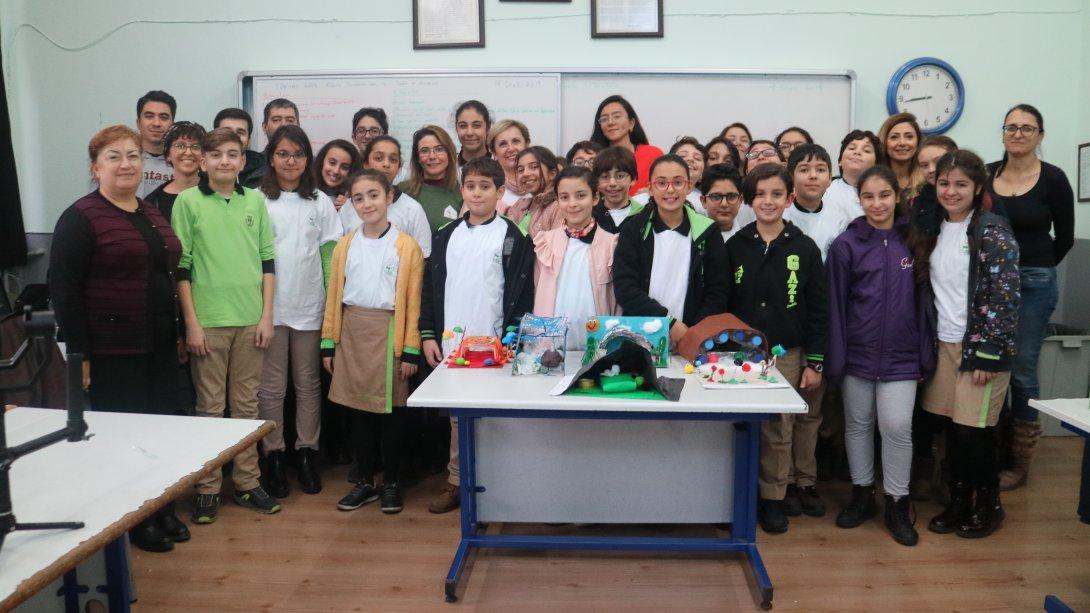 TÜBİTAK 4004 Küçük Tasarımcılar için Doğa ve Mimarlık-2  projesi etkinlikleri Gazi Ortaokulu nda gerçekleştirildi. 