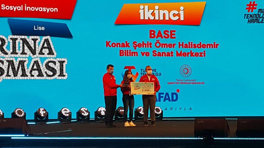 Konak Şehit Ömer Halisdemir Bilim ve Sanat Merkezi öğrencilerimiz TEKNOFEST'te Türkiye 2. si oldu!